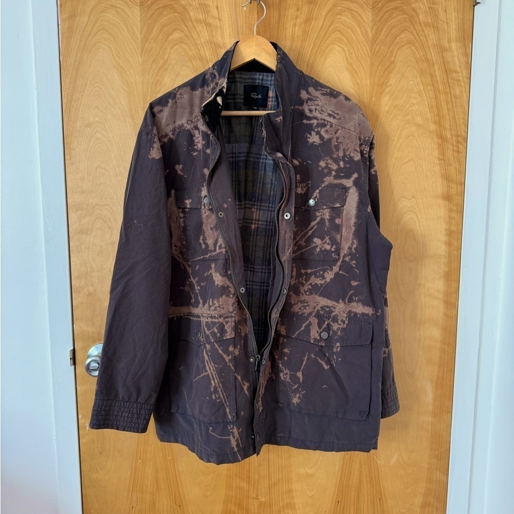 Rails Cardiff Custom Bleach-Dyed Military Utility Jacket size Men’s XXL - Picture 2 of 5